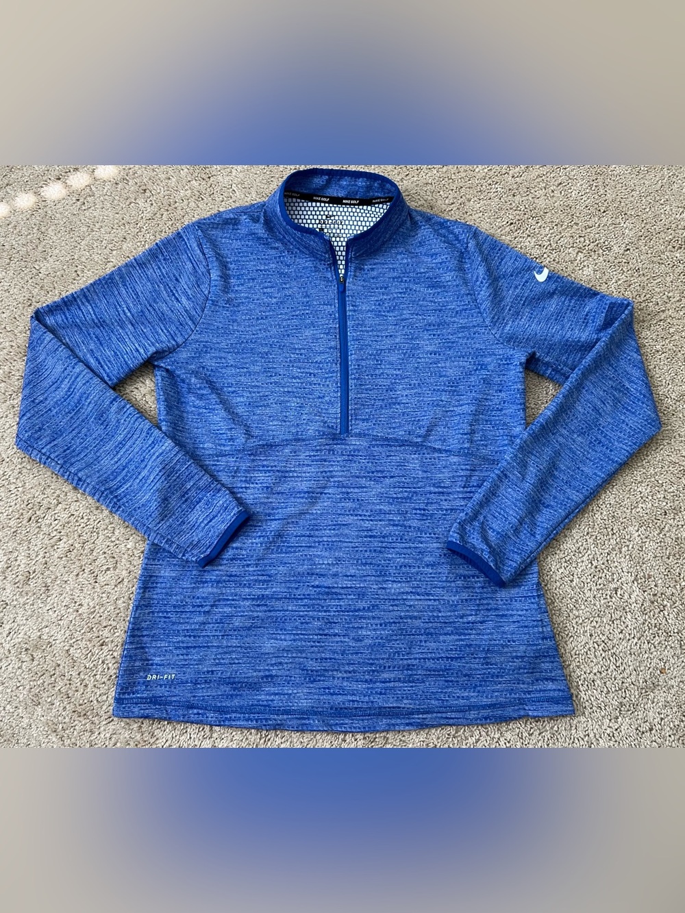 Nike Golf Women’s Size Large Blue Dri-Fit Quarter Zip
